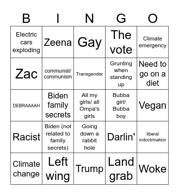 Ompa Bingo Card