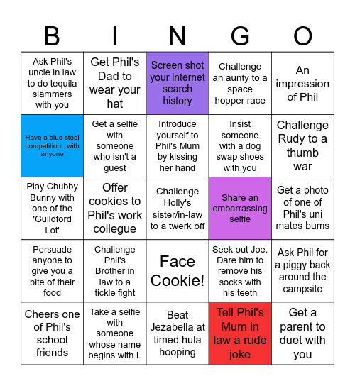 Dare Bingo (evidence required) Bingo Card