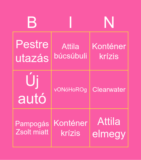 Mai Bingo Card