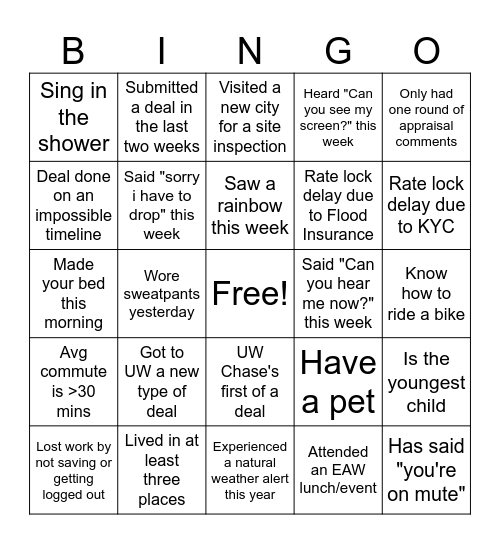 OBS Bingo Card