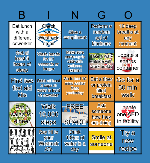 WESTROCK WELLNESS Bingo Card