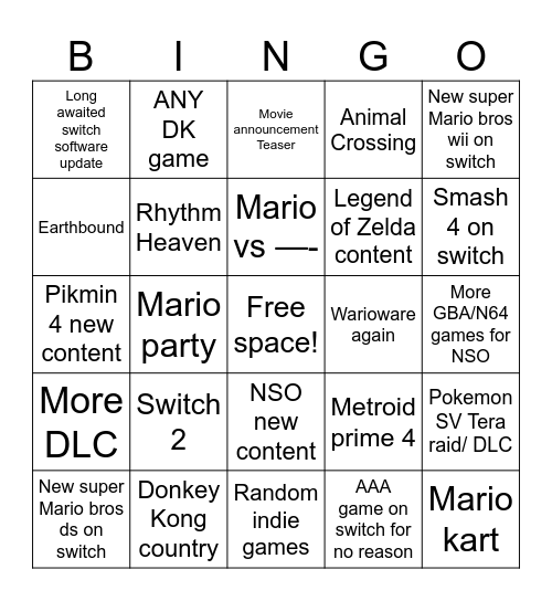 Direct 14.9 Bingo Card