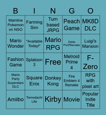 Direct Bingo Card