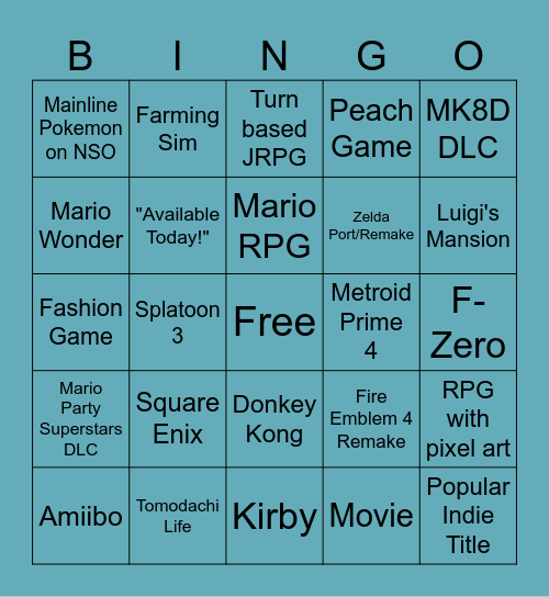 Direct Bingo Card