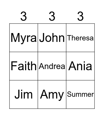 Heatwaves Bingo Card