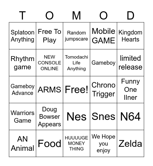 DIRECT Bingo Card