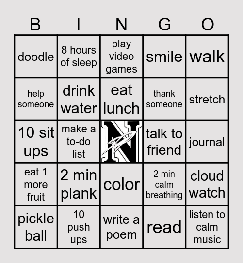 Self-Care Rocket Bingo!! Bingo Card