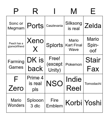 Copium Bingo Card