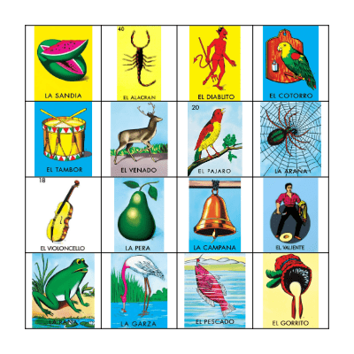 Bingo Loteria Bingo Card