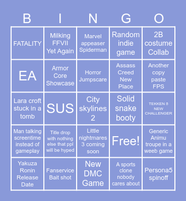 SOP 2023 Bingo Card