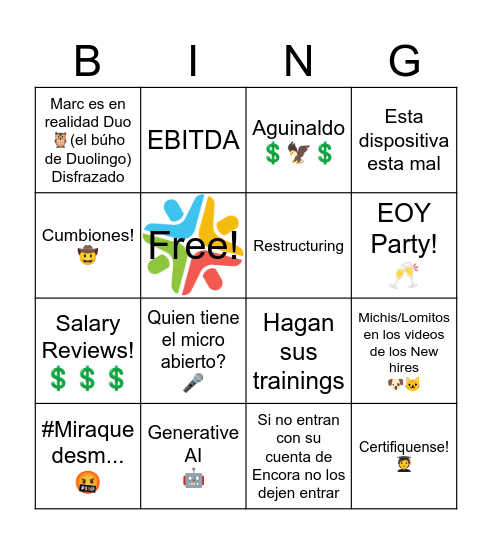 Todas Manitas Noviembre Bingo Card