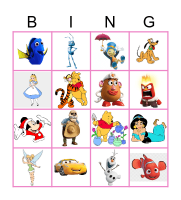 Disney Bingo Card