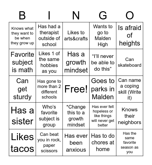 Bingo Card