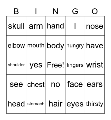 I Signs Bingo Card