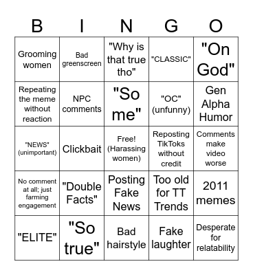 Bentellect shorts (physical pain) Bingo Card