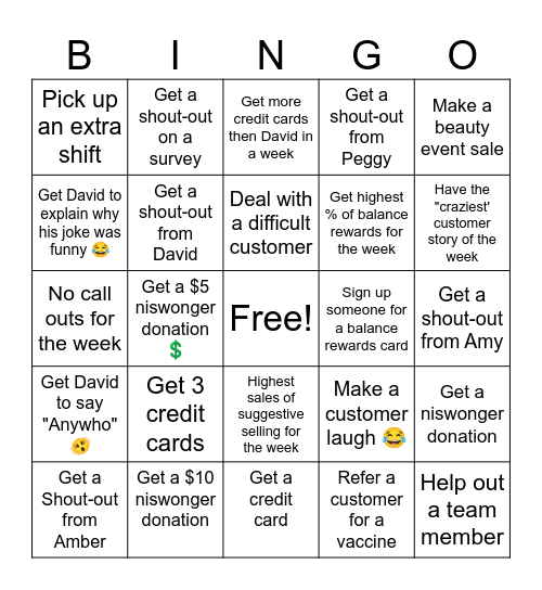 WAG 13891 Bingo Card