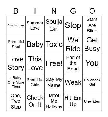 RBC Bingo Card