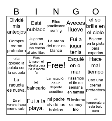 Capítulo 9 Bingo Card