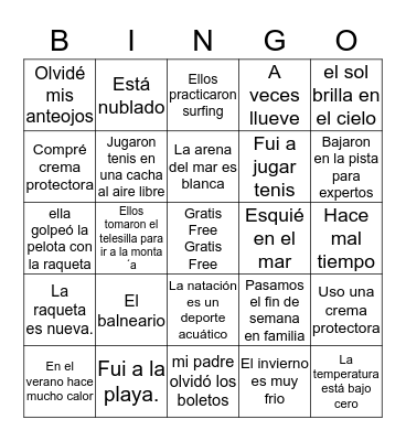 Capítulo 9 Bingo Card