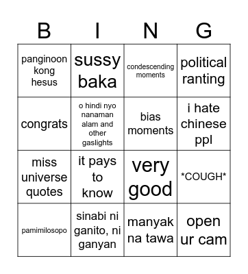 The Life and Works of Recuerdo Bingo Card