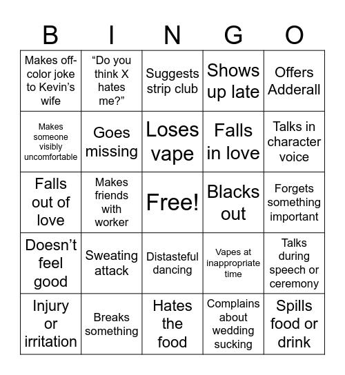 LR Bingo Card