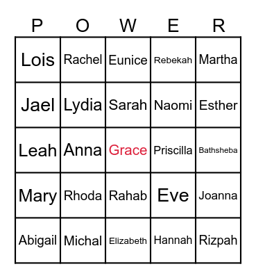 Ladies of Love Bingo Card