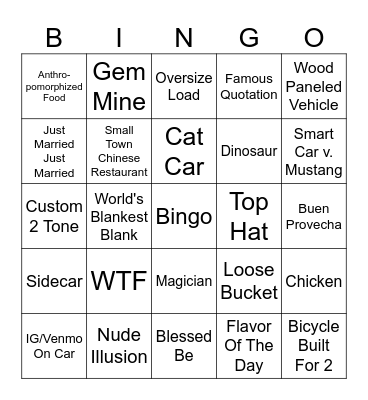 Bowed Ringo 2223 Bingo Card