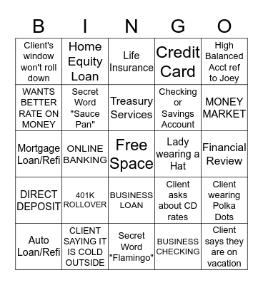 Bingo Wednesday Bingo Card