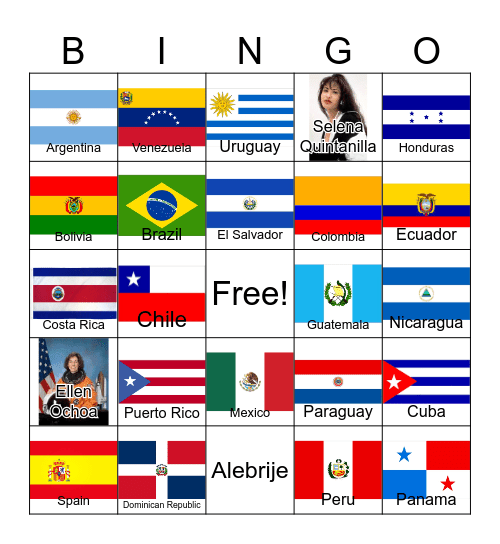 Hispanic Heritage Month:LOTERIA Bingo Card