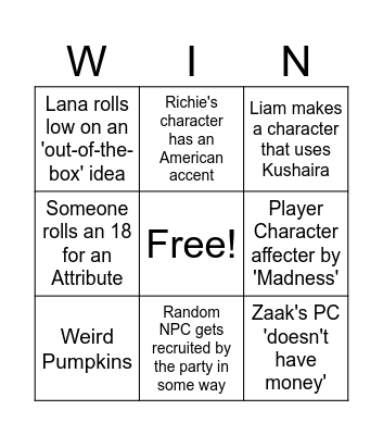 Halloween Special 2023 Bingo Card