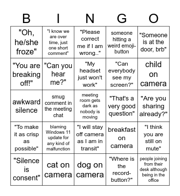 QPL All Hands Meeting 5x5 Bingo Card