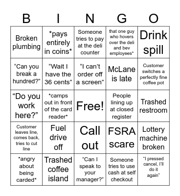 Wawa Bingo Card