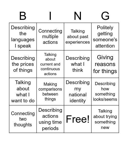 J34 trial (again) Bingo Card
