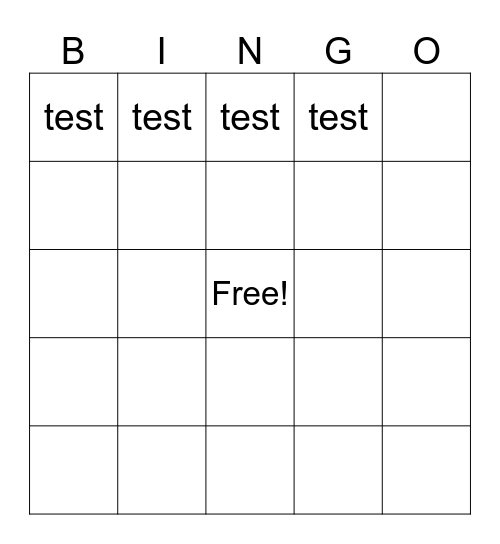 L2 BINGO Card