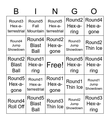 Finals Marathon Bingo v2 Bingo Card