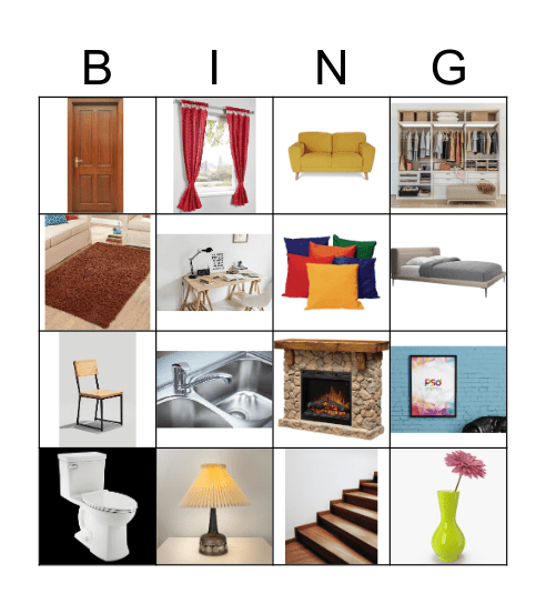 Furniture Bingo Card