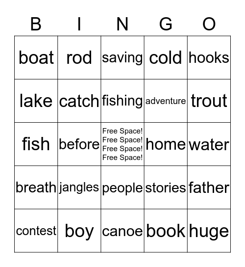 Jangles Bingo Card