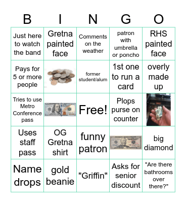 Gretna East Bingo Card