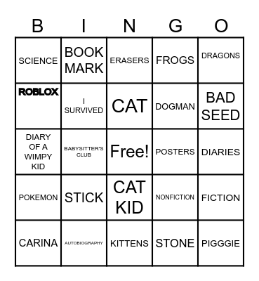 FALL BOOK FAIR Bingo Card