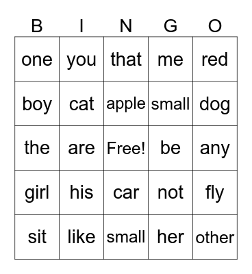 Americorps Bingo Card