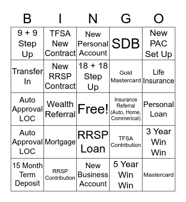Week 7 RRSP Campaign Bingo Card