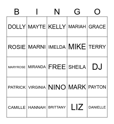 GET-TO-KNOW-YOU BINGO Card