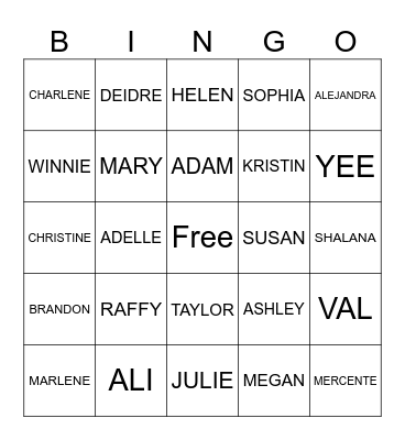 GET-TO-KNOW-YOU BINGO Card