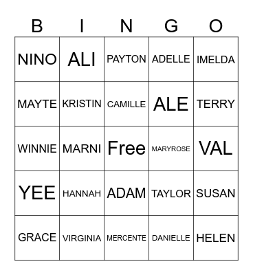GET-TO-KNOW-YOU BINGO Card
