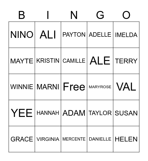 GET-TO-KNOW-YOU BINGO Card