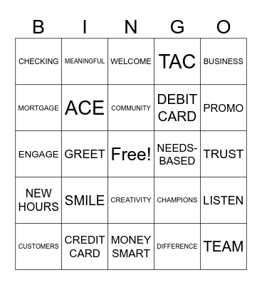 WINTRUST WAY Bingo Card