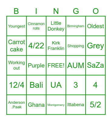 Let’s Go! Brandon & Edrieh Bingo Card