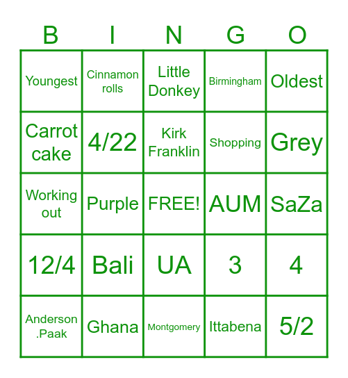 Let’s Go! Brandon & Edrieh Bingo Card
