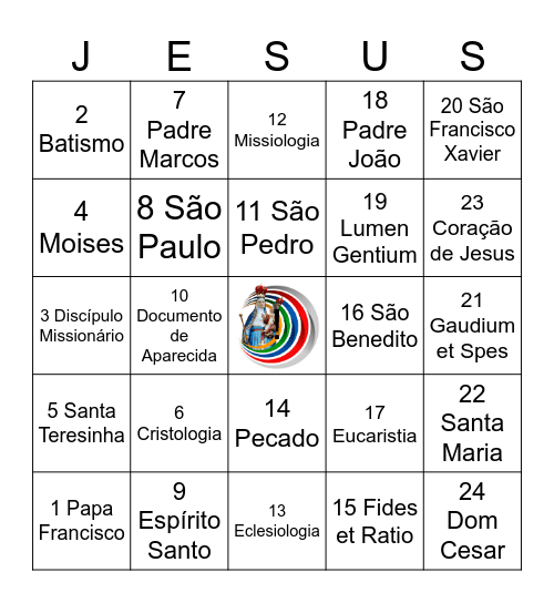 Bingo Missionário Bingo Card