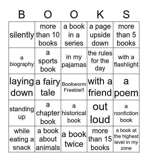 Book Bingo:  Today I read... Bingo Card